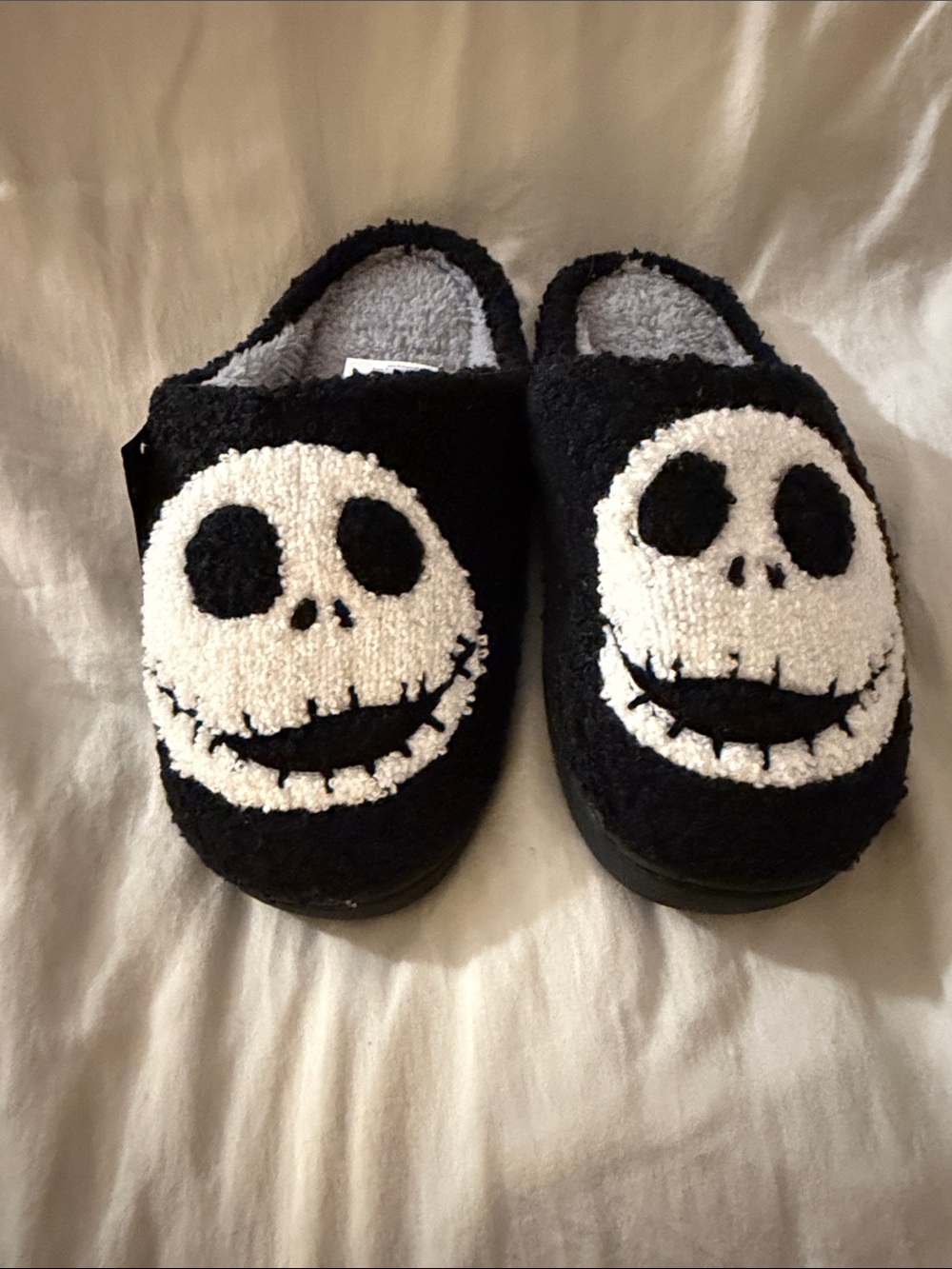Disney Black & White Jack Skellington Kids One Piece Slipper